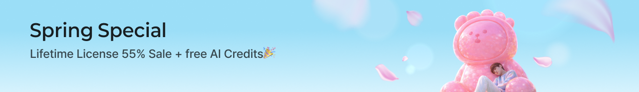 Spring Special, Lifetime License 55% Sale + free AI Credits🎉