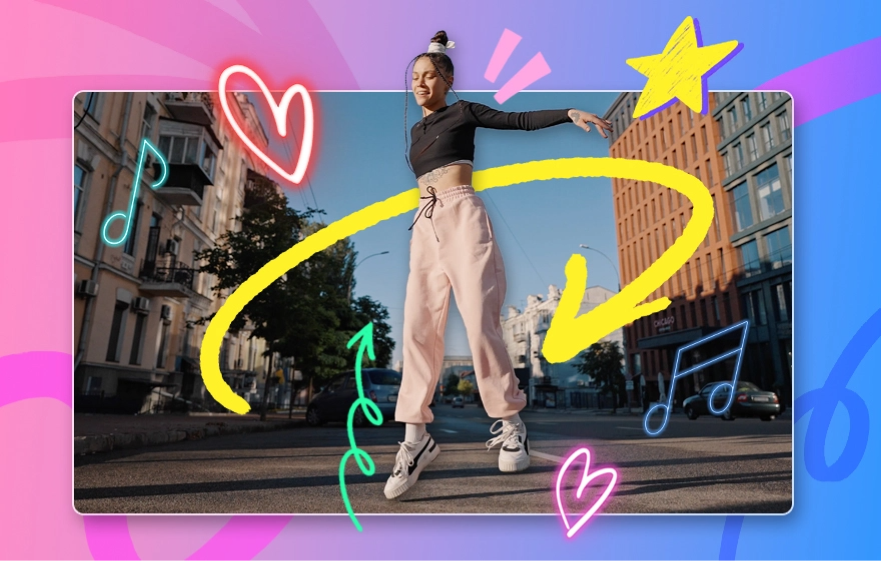 재미있는 스티커와 비디오팩